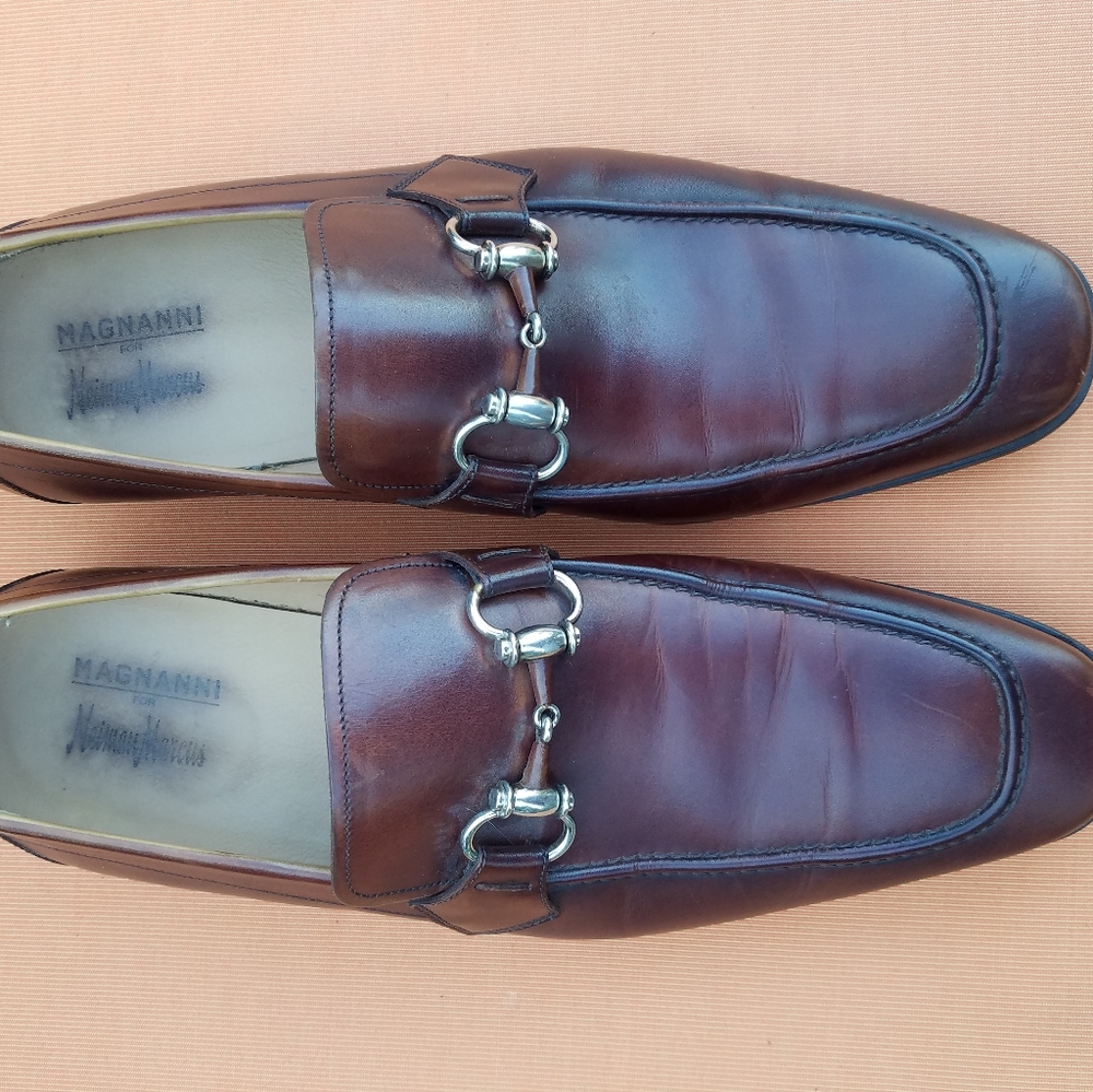 Magnanni Men's Brown Leather Shoes sz11